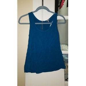 Back zip up tank top